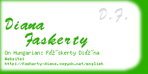 diana faskerty business card